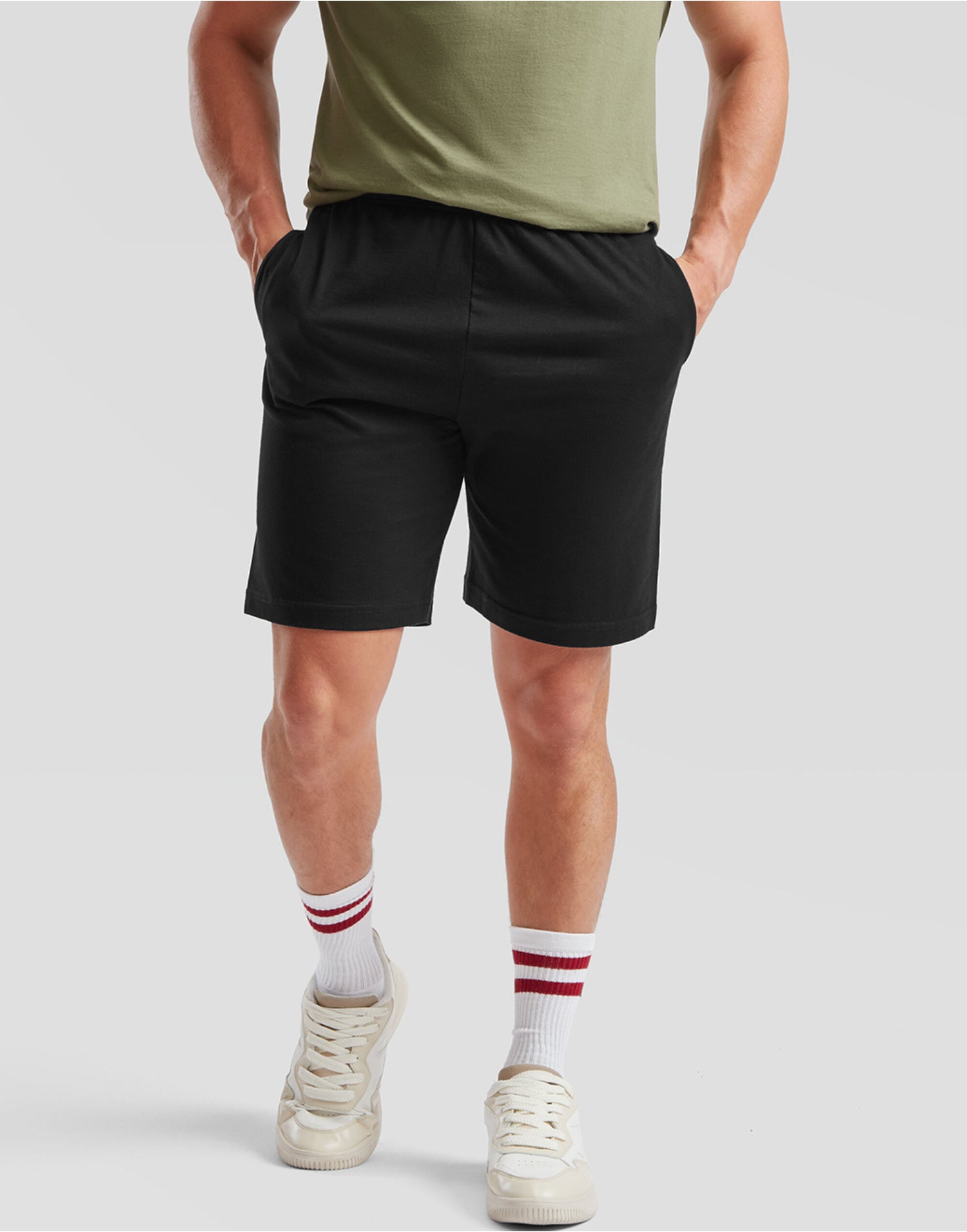 Iconic Jersey Shorts 64052 - Black - Customisable Shorts