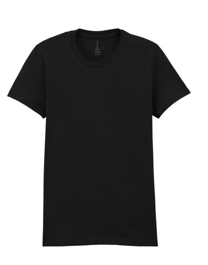 Gildan Softstyle Women’s Midweight T-Shirt 65000L - Pitch Black - Customisable Shirts