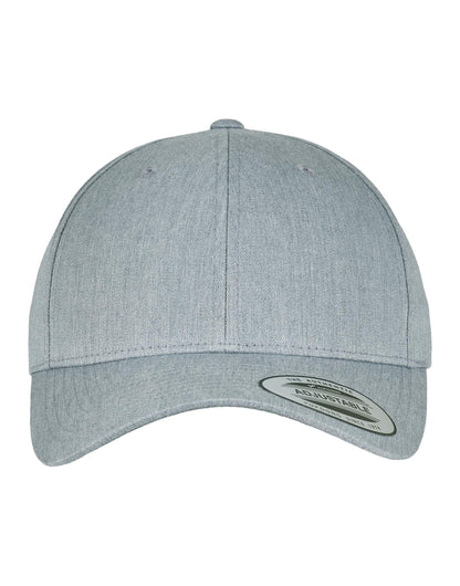 Flexfit Curved Classic Snapback Cap 7706 - Heather Grey O S - Customisable Caps