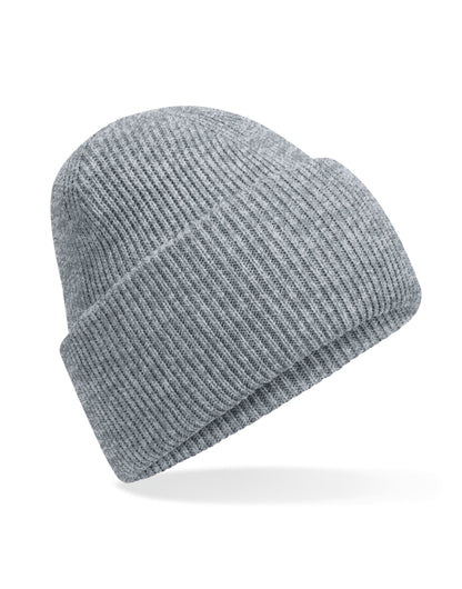 Beechfield Classic Deep Cuffed Beanie B385R - Ash Grey O S - Customisable Beanies