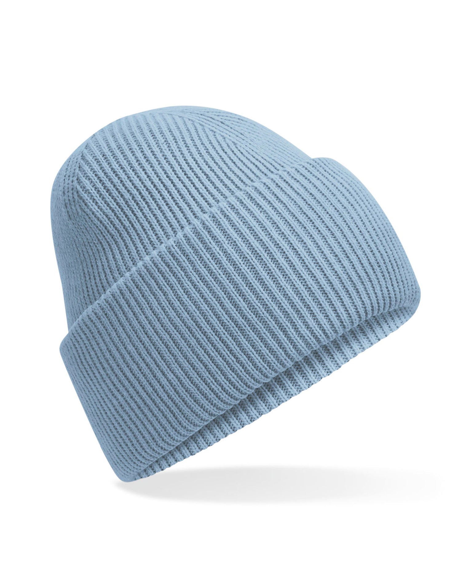 Beechfield Classic Deep Cuffed Beanie B385R - Dusty Blue O S - Customisable Beanies
