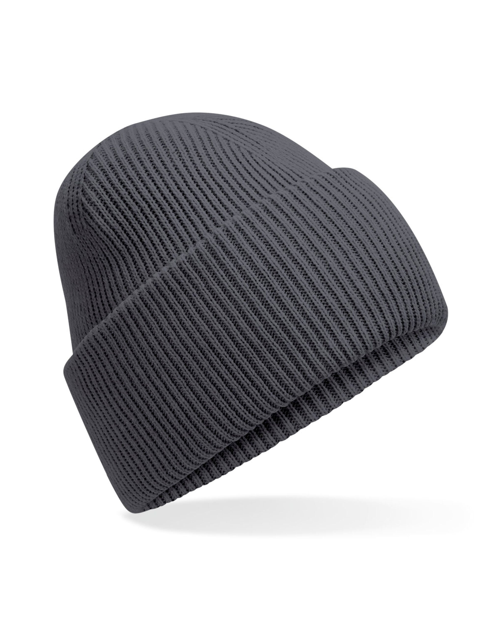 Beechfield Classic Deep Cuffed Beanie B385R - Graphite O S - Customisable Beanies