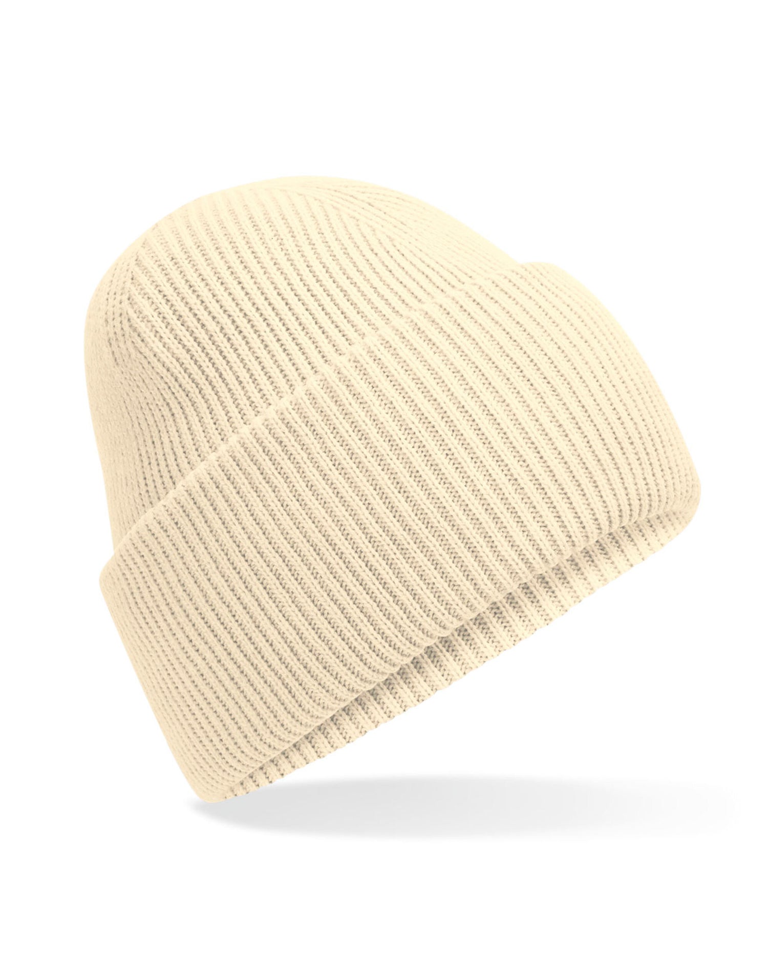 Beechfield Classic Deep Cuffed Beanie B385R - Vanilla O S - Customisable Beanies
