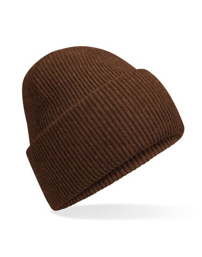 Beechfield Classic Deep Cuffed Beanie B385R - Walnut O S - Customisable Beanies