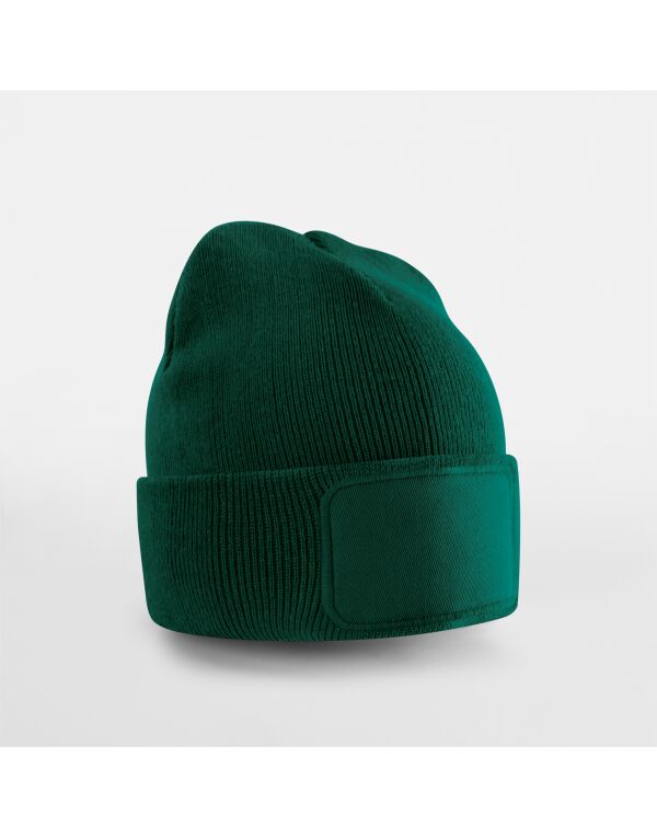 Kids Original Patch Beanie - B445B - Bottle Green O S - Customisable CAPS &amp; HATS