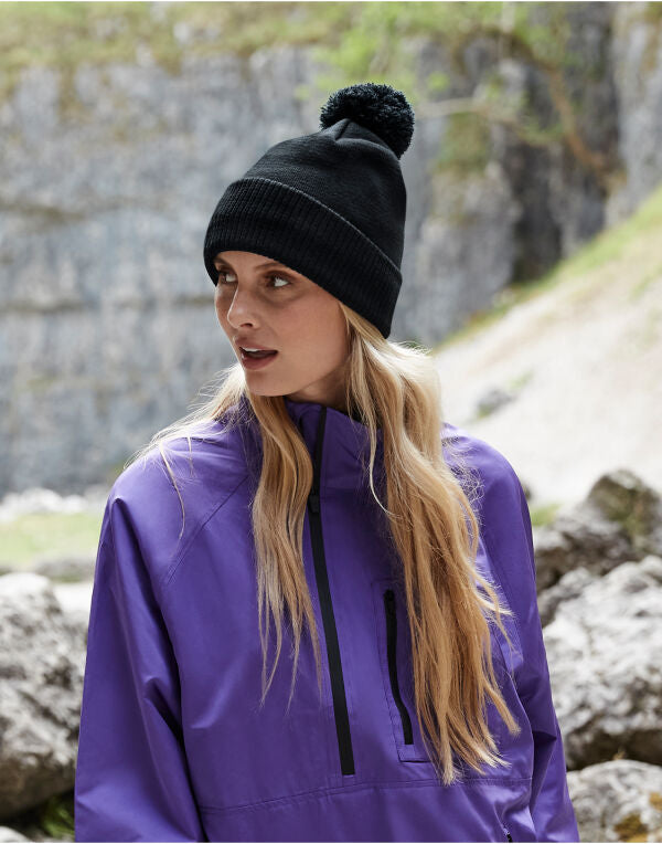 Beechfield Water Repellent Thermal Beanie – B502 - Black O S - Customisable Beanies