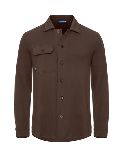 Cutter &amp; Buck - Advantage Leisure Shirt Men - Dark Mocca S - Customisable Shirt