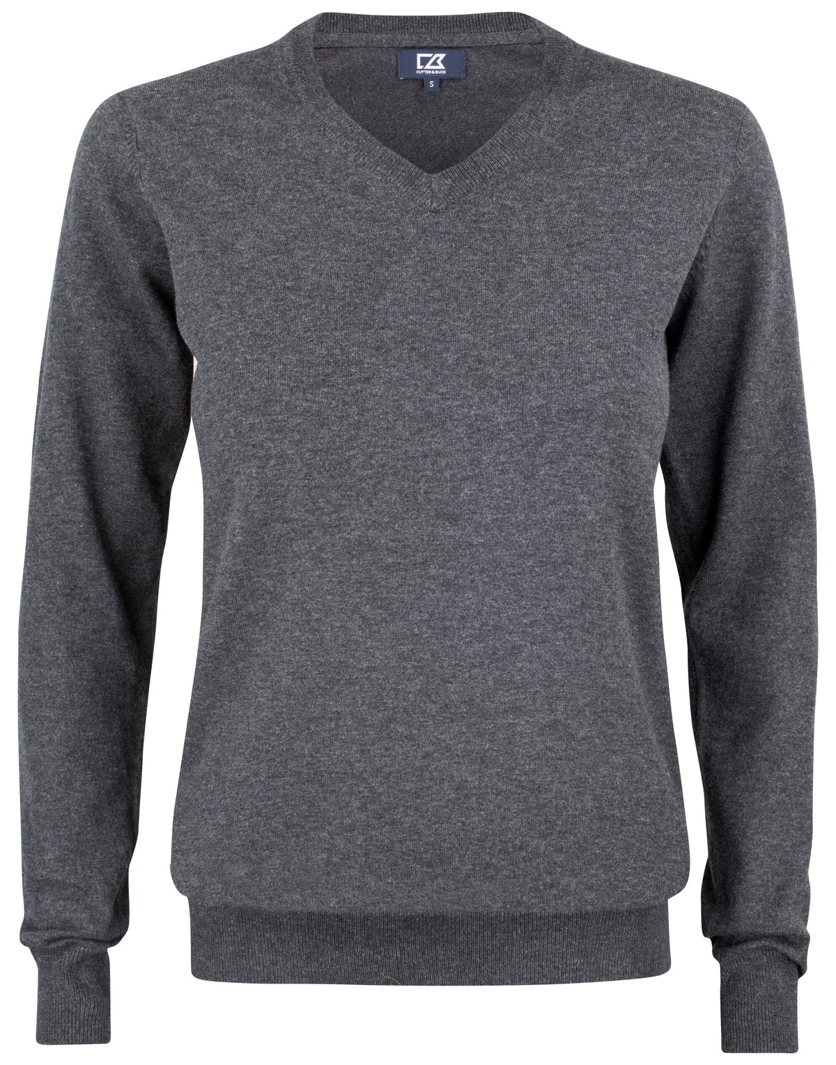 Oakville Vneck Women - CB355419 - Anthracite Melange XS - Customisable Knitwear
