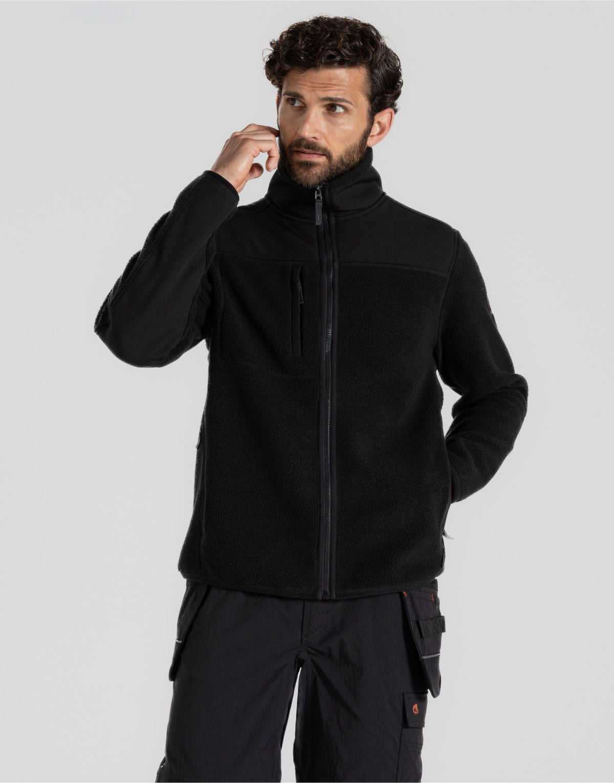 Workwear Morley Fleece Jacket CEA007 - Black S - Customisable Workwear