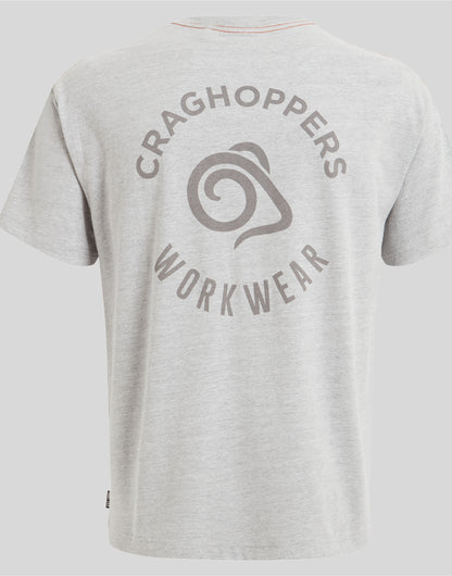 Craghoppers Workwear Wakefield Pocket T CET004 - Soft Grey Marl - Customisable T-Shirt