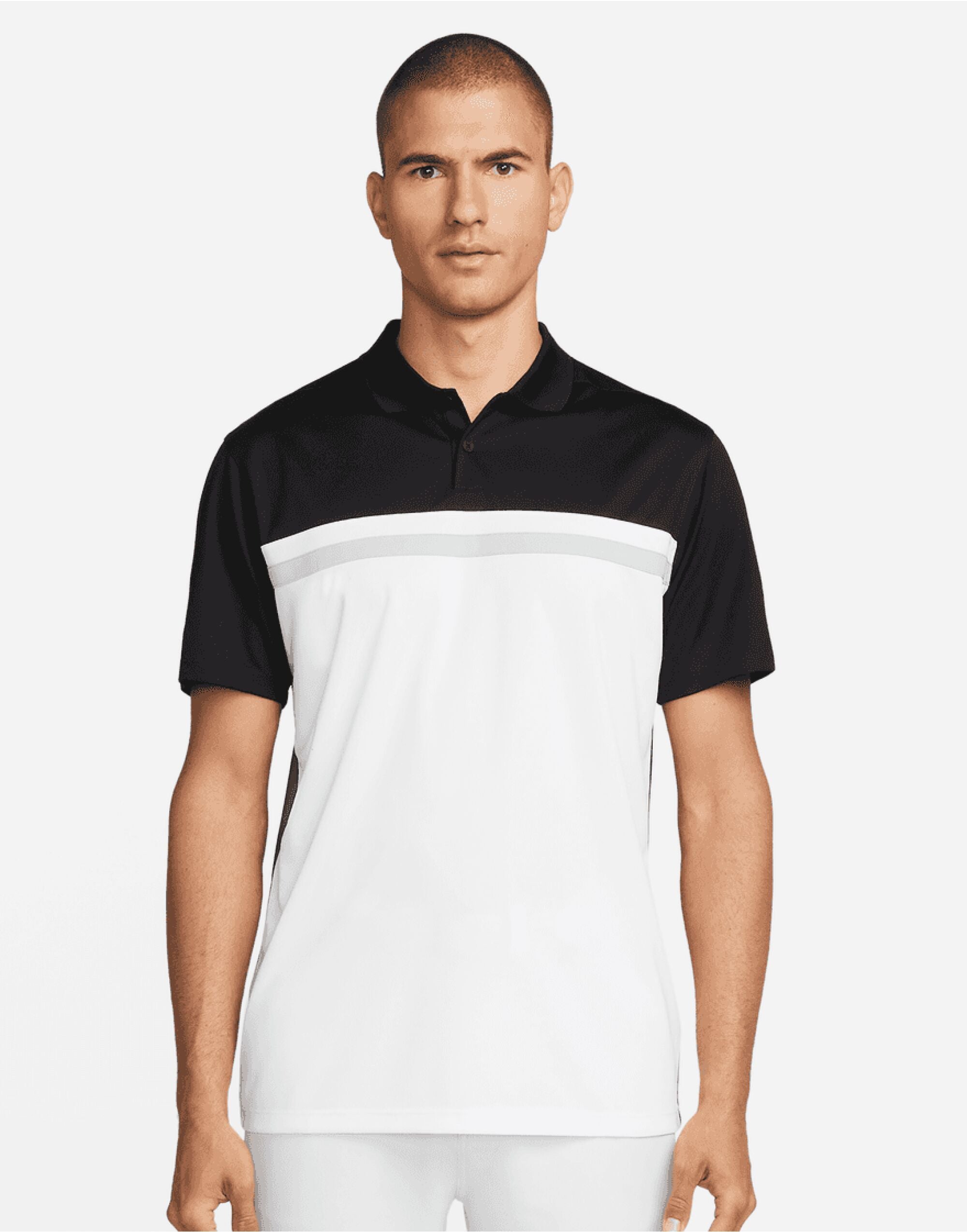 Nike Victory Colourblock Polo DH0849 - Black White - Customisable Polo Shirts