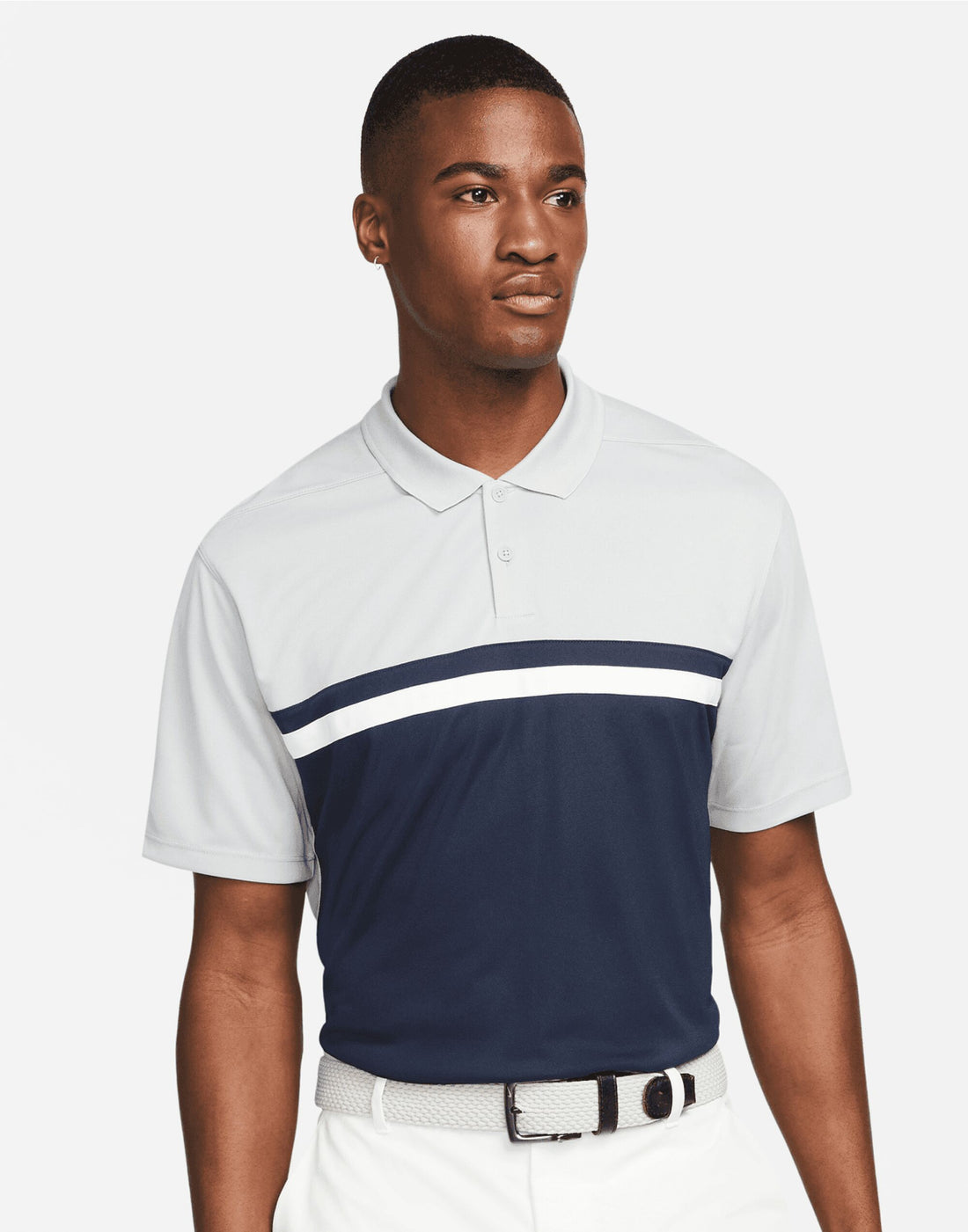 Nike Victory Colourblock Polo DH0849 - Light Smoke Grey Obsidian - Customisable Polo Shirts
