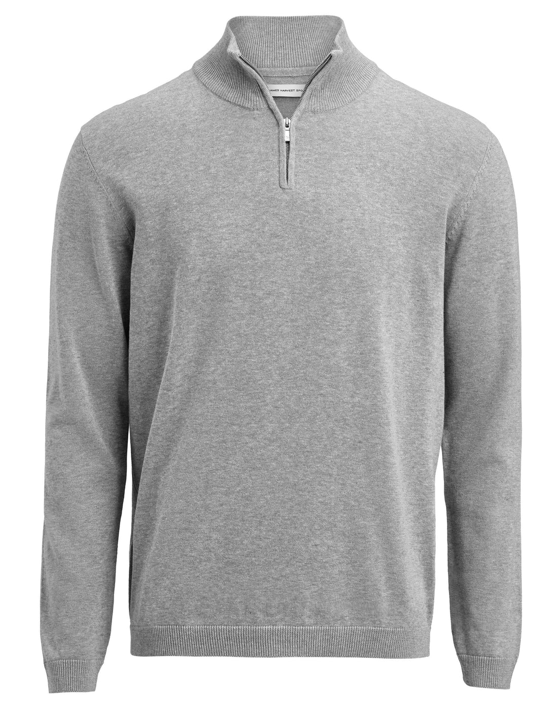 James Harvest Ashland 1/2 Zip Sweater HAR2112515 - Grey Melange - Customisable Sweatshirts