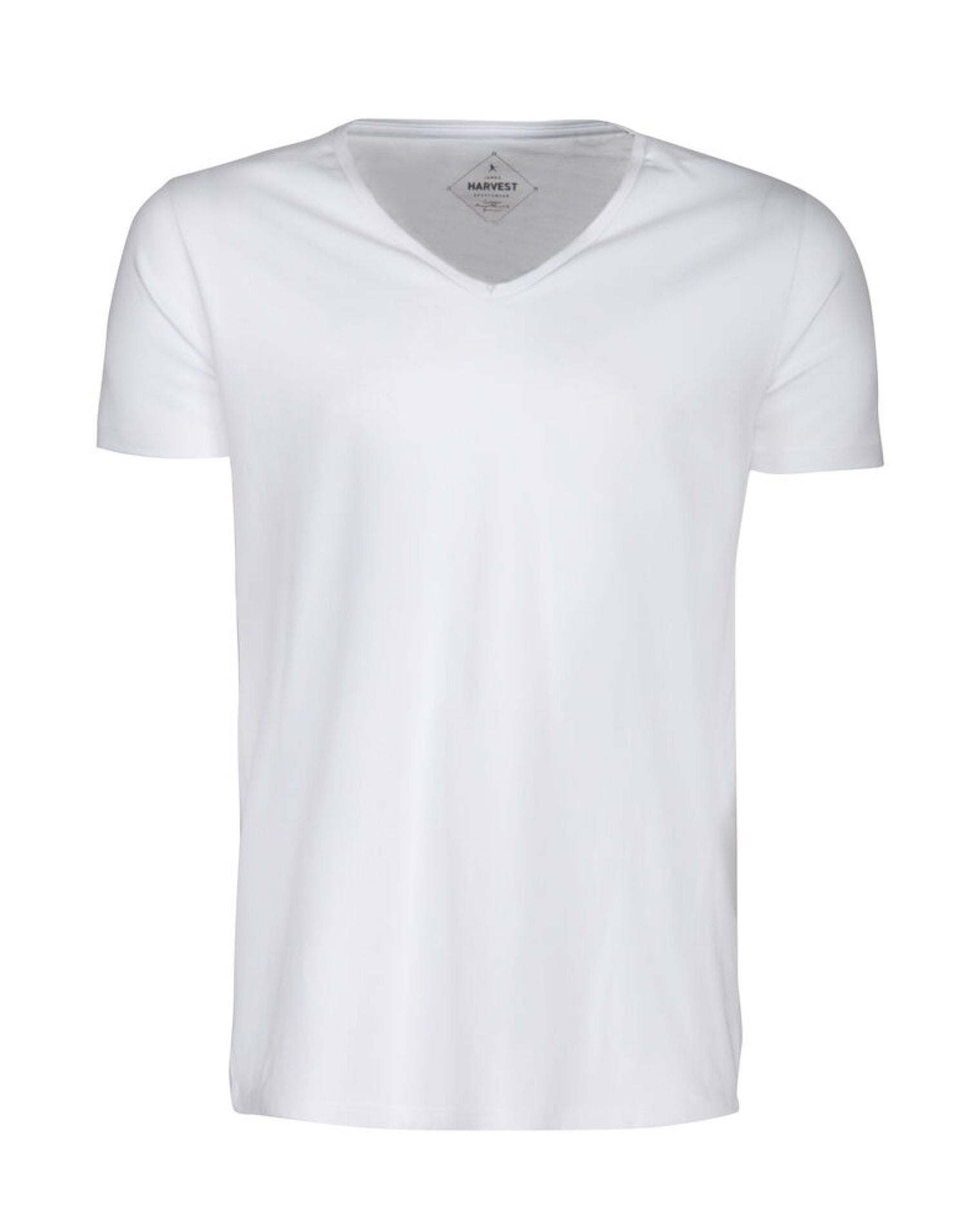 James Harvest Whailford V Neck T Shirt HAR2114006 - White - Customisable T-Shirt