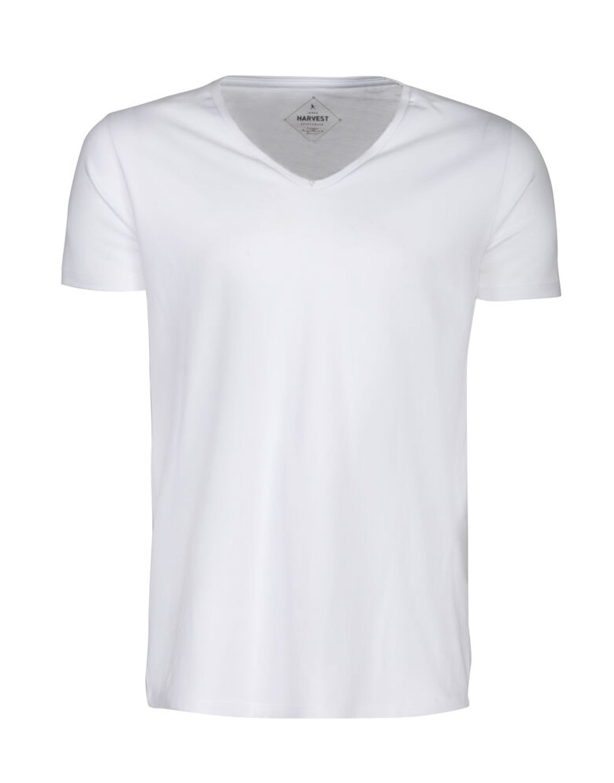 James Harvest Whailford V Neck T Shirt HAR2114006 - White - Customisable T-Shirt