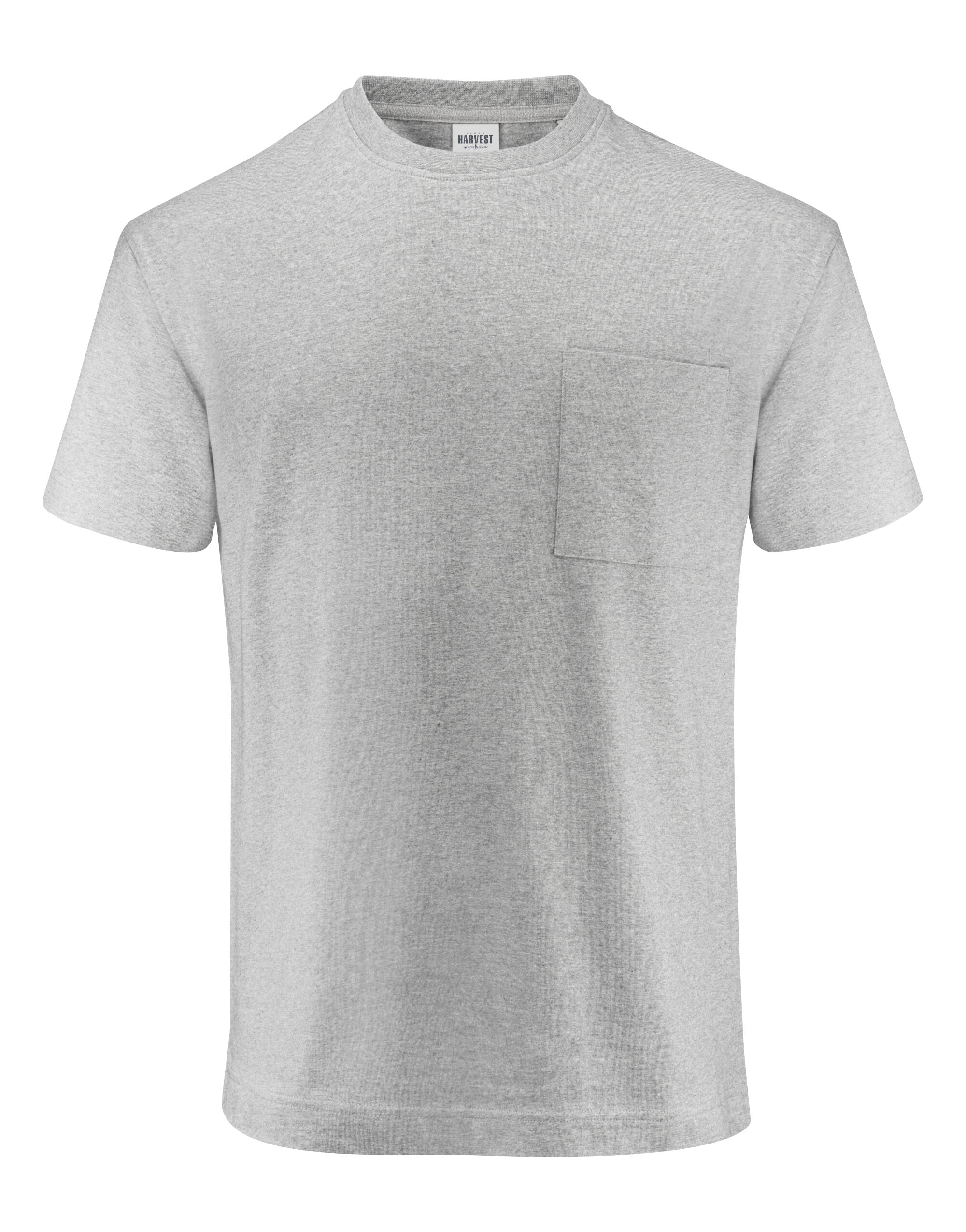James Harvest Devons Relaxed Fit T Shirt HAR2134019 - Grey Melange - Customisable T-Shirt