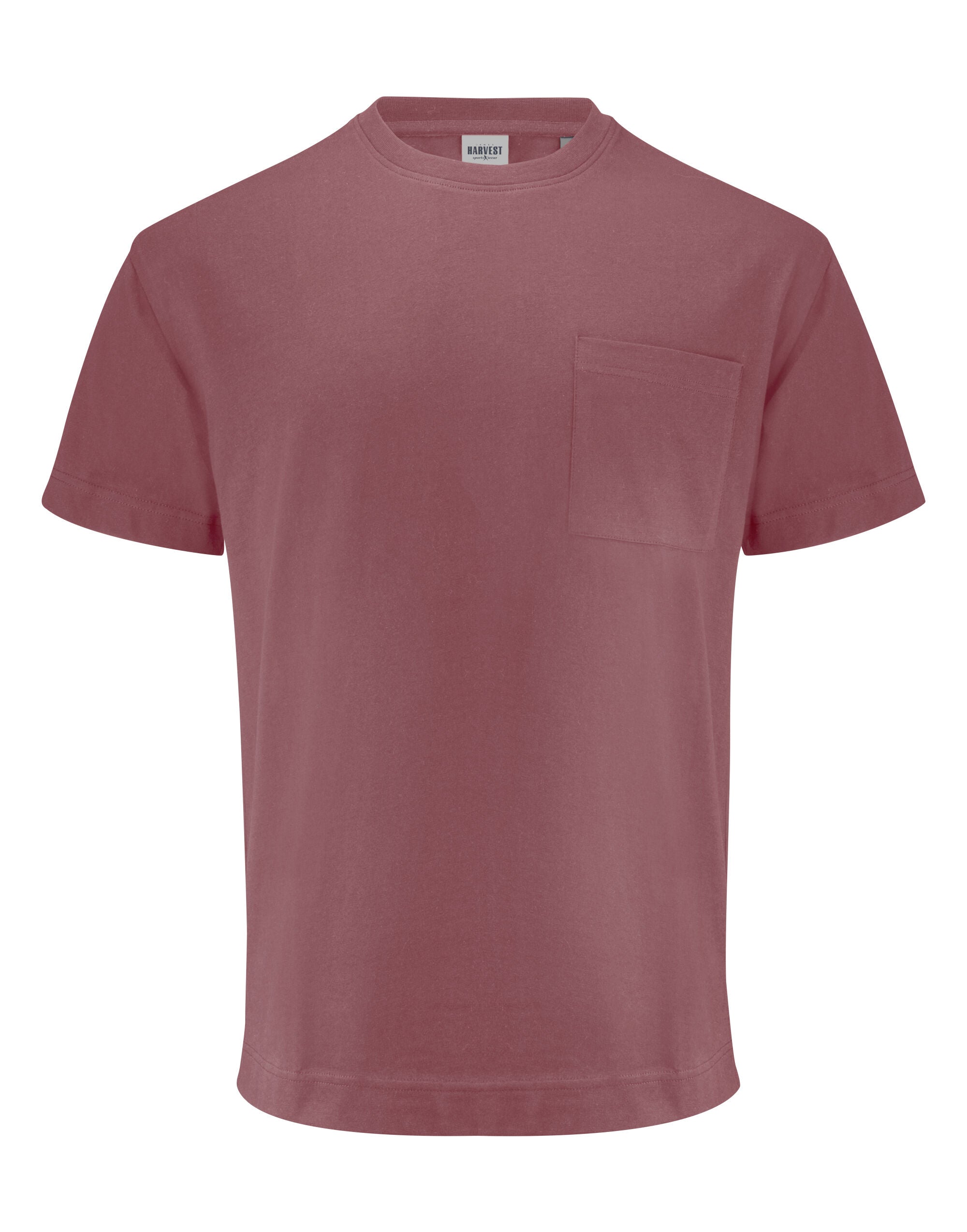 James Harvest Devons Relaxed Fit T Shirt HAR2134019 - Dusty Red - Customisable T-Shirt