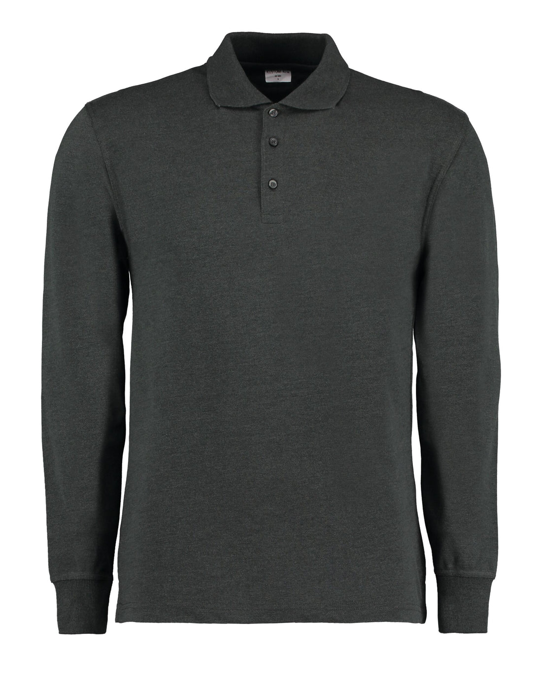 Kustom Kit Mens Pique L/S Polo Shirt KK430 - Graphite - Customisable Polos