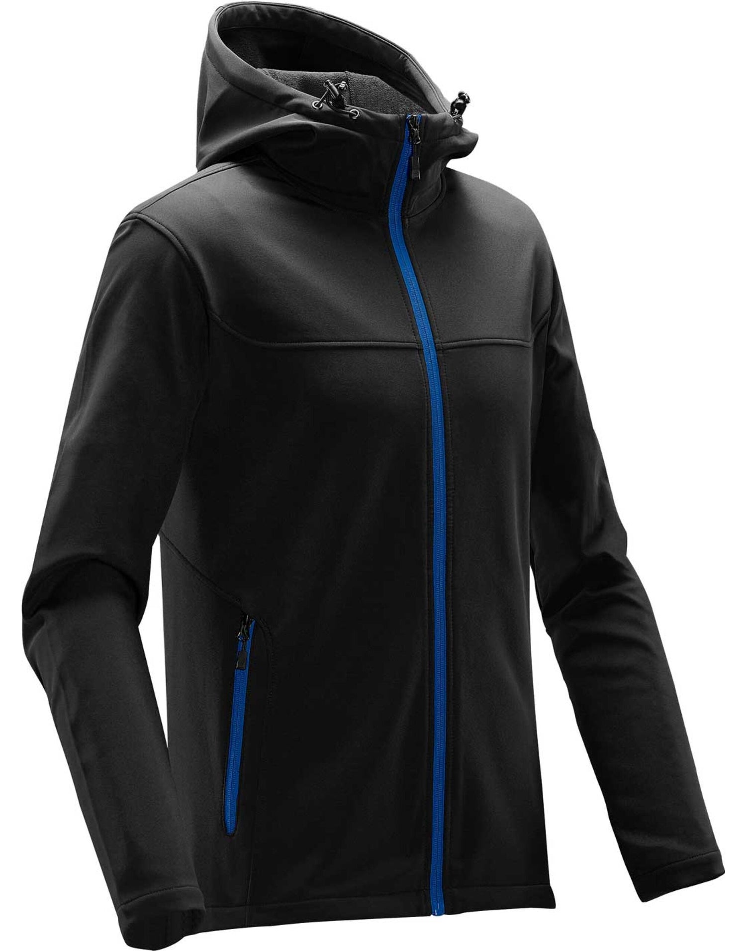 Stormtech Mens Orbiter Softshell Hoody 1 - KSH-1 - Black Azure Blue - Customisable Jacket