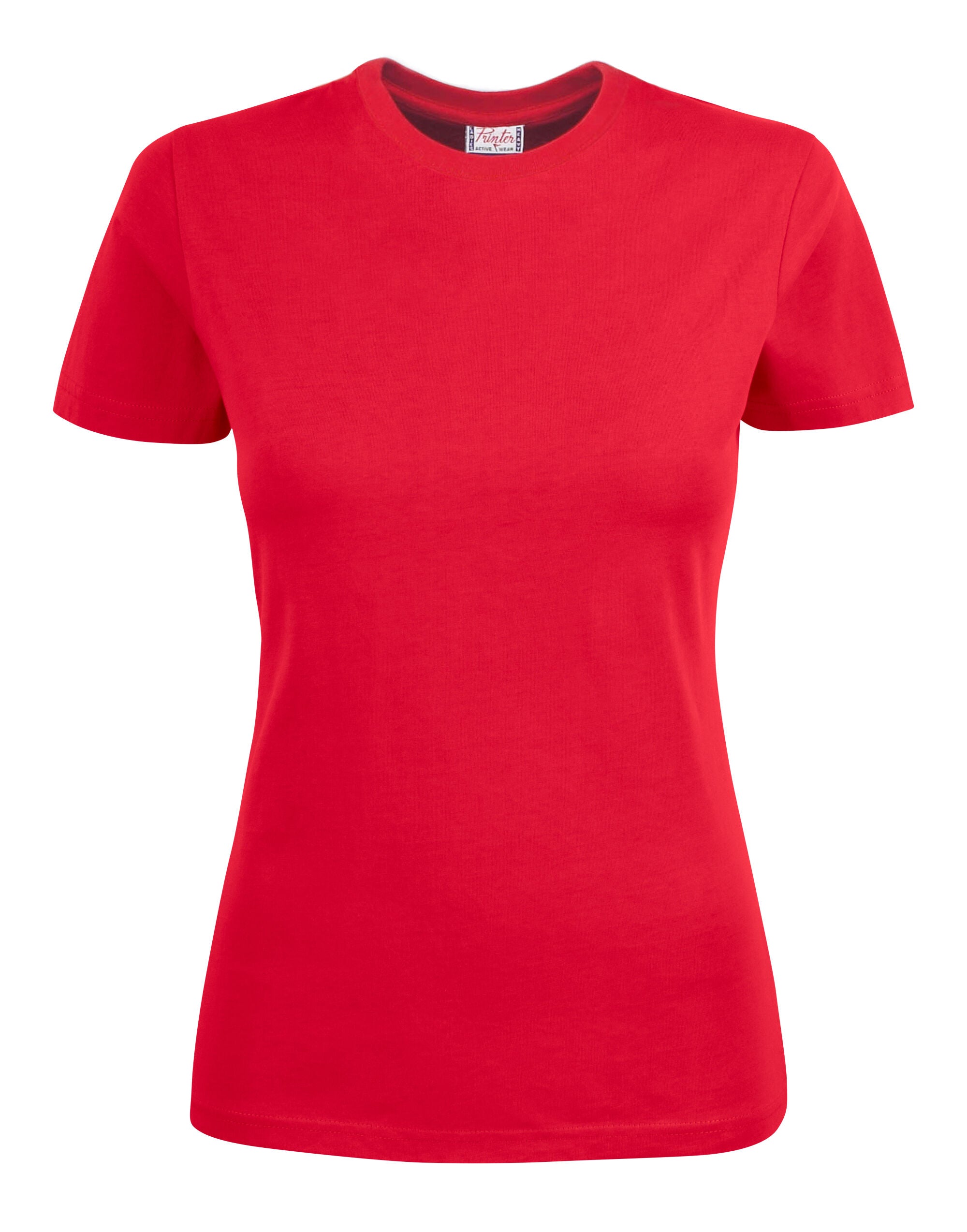 Printer Ladies Heavy T Shirt PE2264014 - Red - Customisable T-Shirt