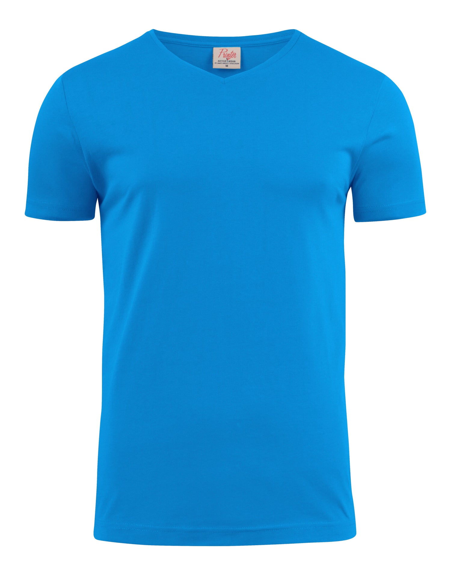 Printer Mens Heavy V T Shirt PE2264024 - Ocean Blue - Customisable T-Shirt