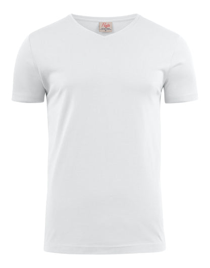 Printer Mens Heavy V T Shirt PE2264024 - White - Customisable T-Shirt
