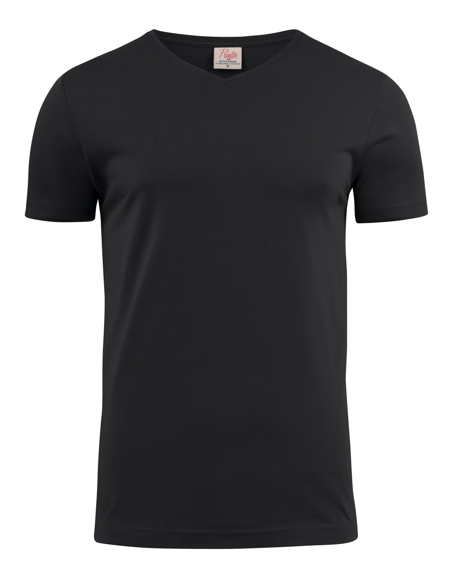 Printer Mens Heavy V T Shirt PE2264024 - Black - Customisable T-Shirt