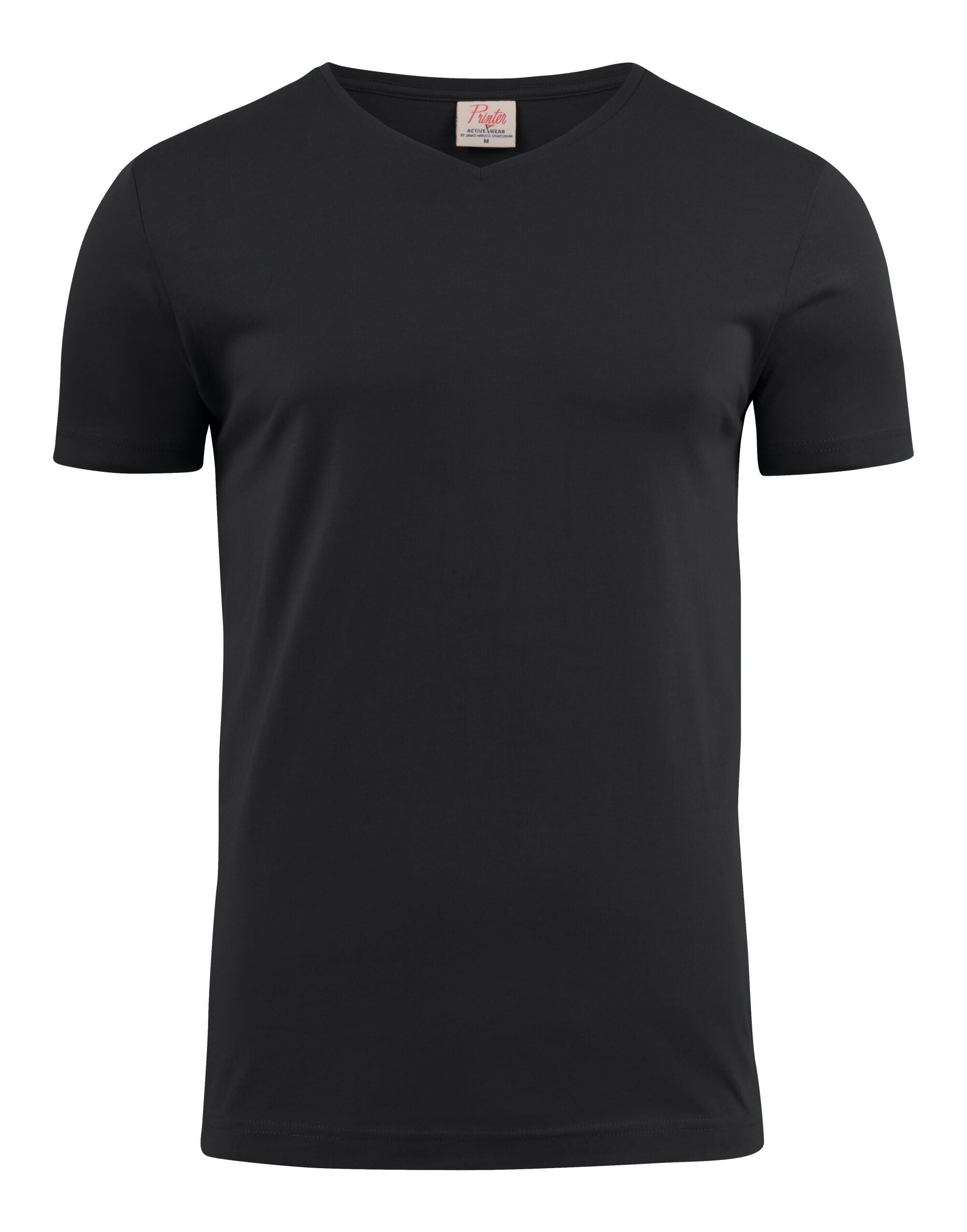 Printer Mens Heavy V T Shirt PE2264024 - Black - Customisable T-Shirt