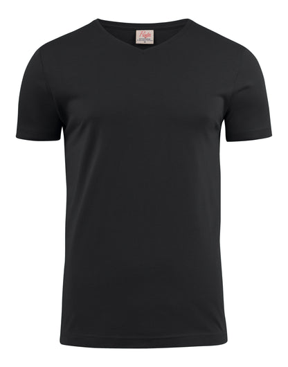 Printer Mens Heavy V T Shirt PE2264024 - Black - Customisable T-Shirt