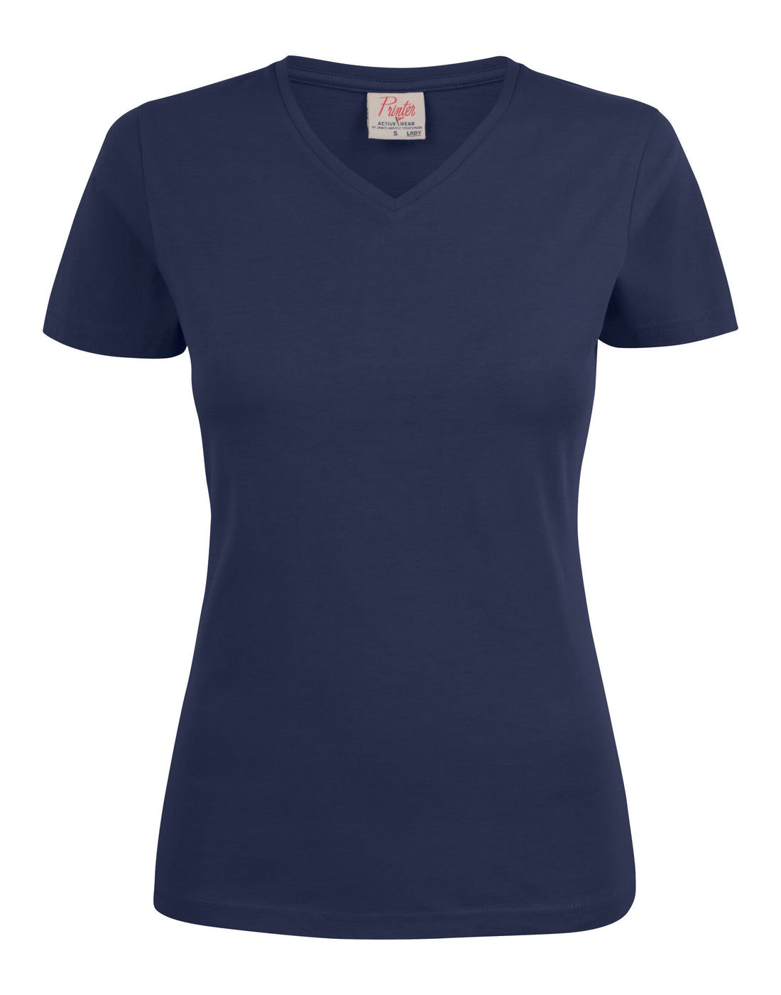 Printer Ladies Heavy V T Shirt PE2264025 - Navy - Customisable T-Shirt