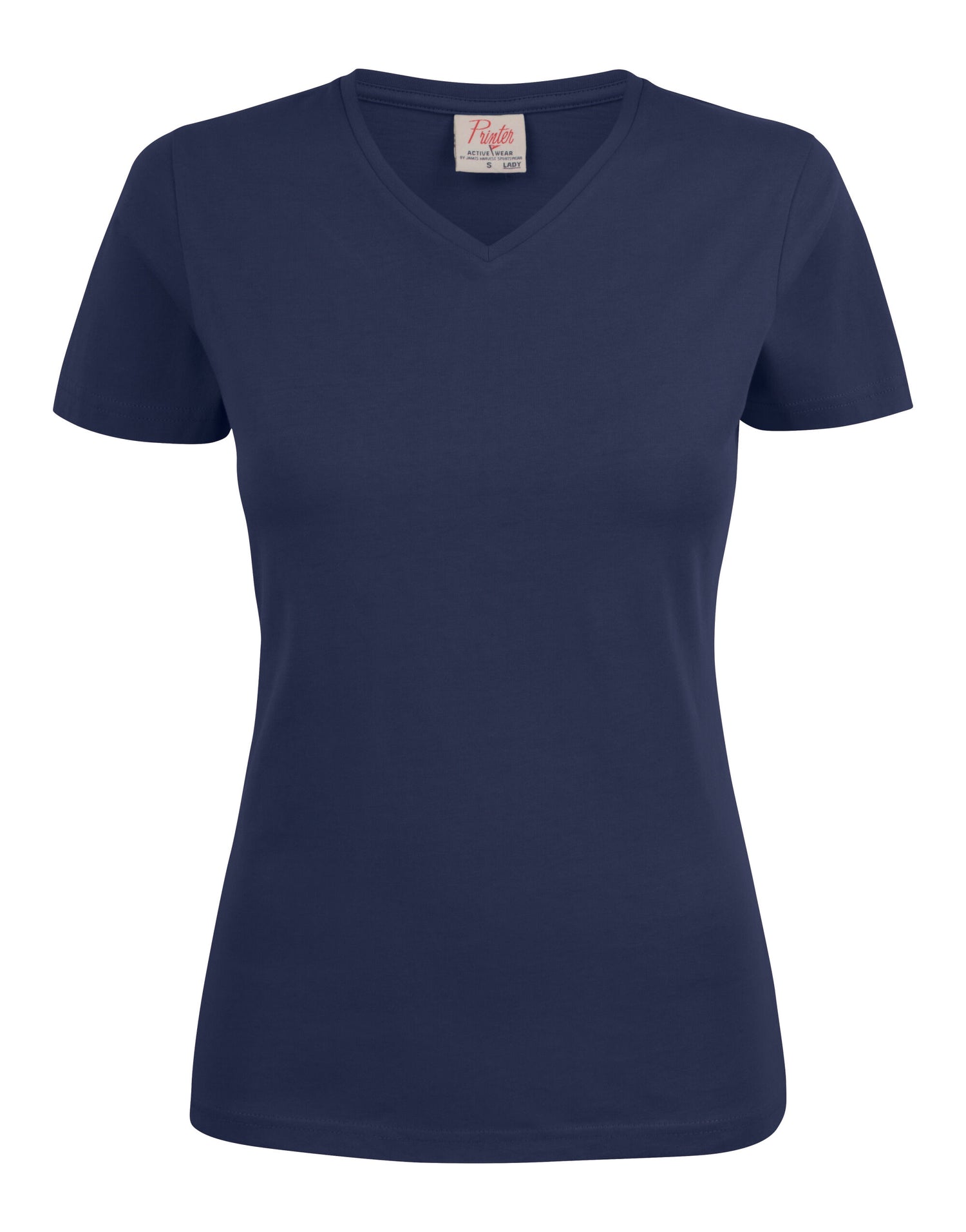 Printer Ladies Heavy V T Shirt PE2264025 - Navy - Customisable T-Shirt