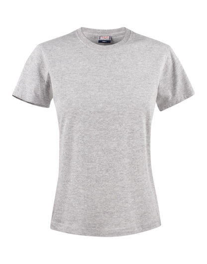 Printer EShort Sleeveentials Ladies Heavier Pro T PE2264033 - Grey Melange - Customisable T-Shirt