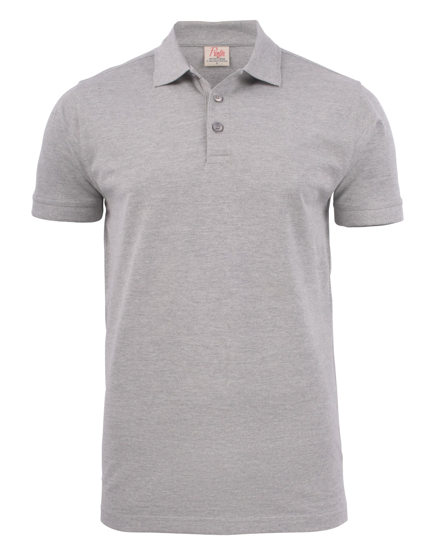 Printer Mens Surf Stretch Polo PE2265020 - Grey Melange - Customisable Polos