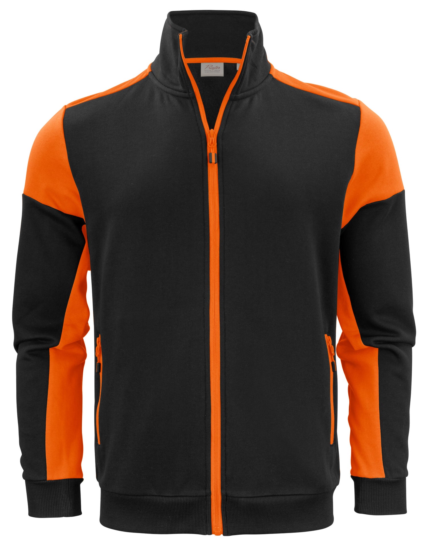 Printer Prime Full Zip Sweater PP2262061 - Black Orange - Customisable Sweatshirts
