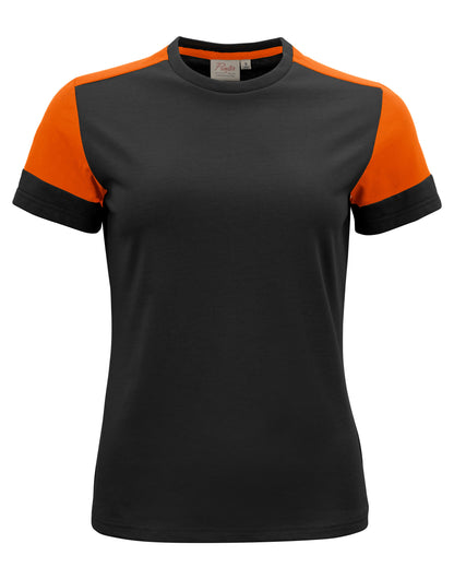 Printer Prime Ladies T Shirt PP2264031 - Black Orange - Customisable T-Shirt