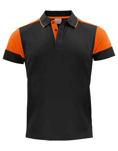 Printer Prime Polo PP2265024 - Black Orange - Customisable Polos