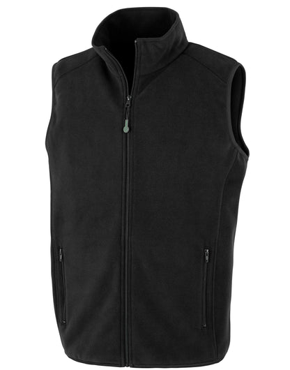Result Recycled Unisex Fleece Bodywarmer R904X - Black - Customisable Bodywarmers