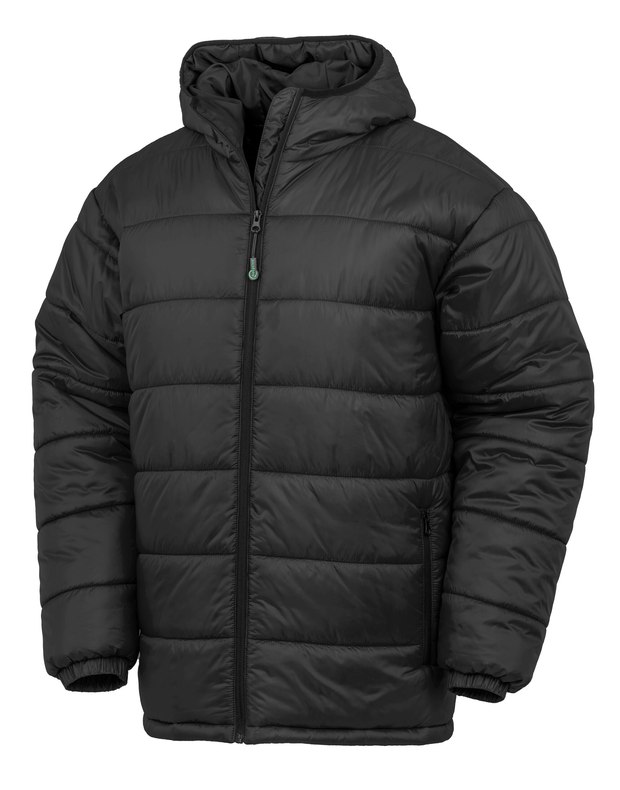 Result Recycled Hooded Padded Parka R910X - Black - Customisable Outerwear