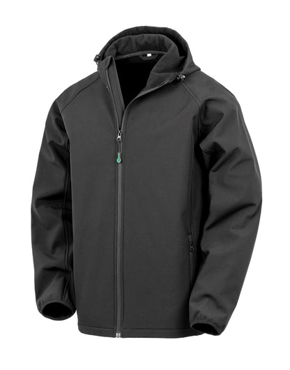 Result Mens Recycled Pable Hood Sshell R911M - Black - Customisable Jacket