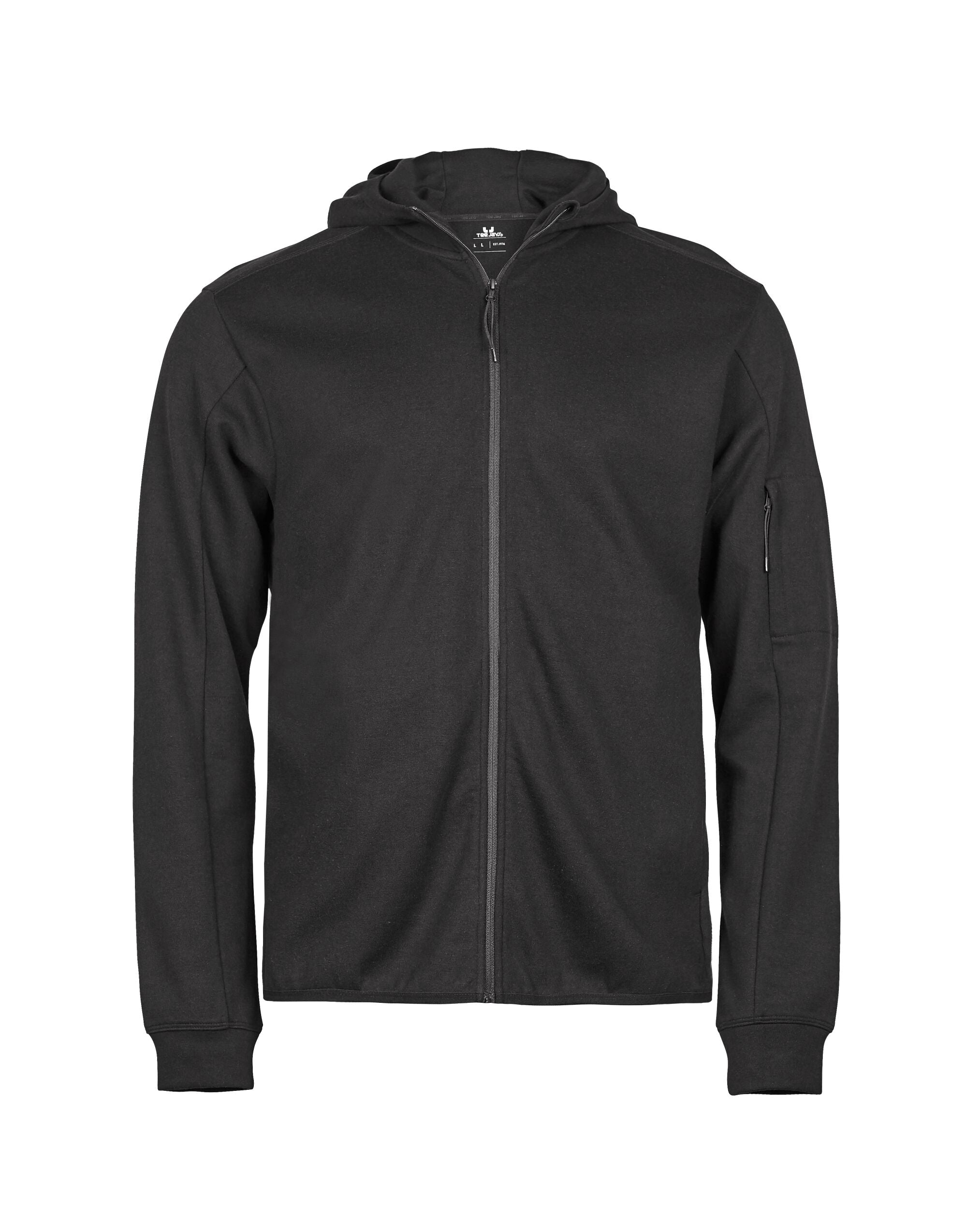 Tee Jays Athletic Full Zip Sweat TJ5706 - Black - Customisable Hoodies