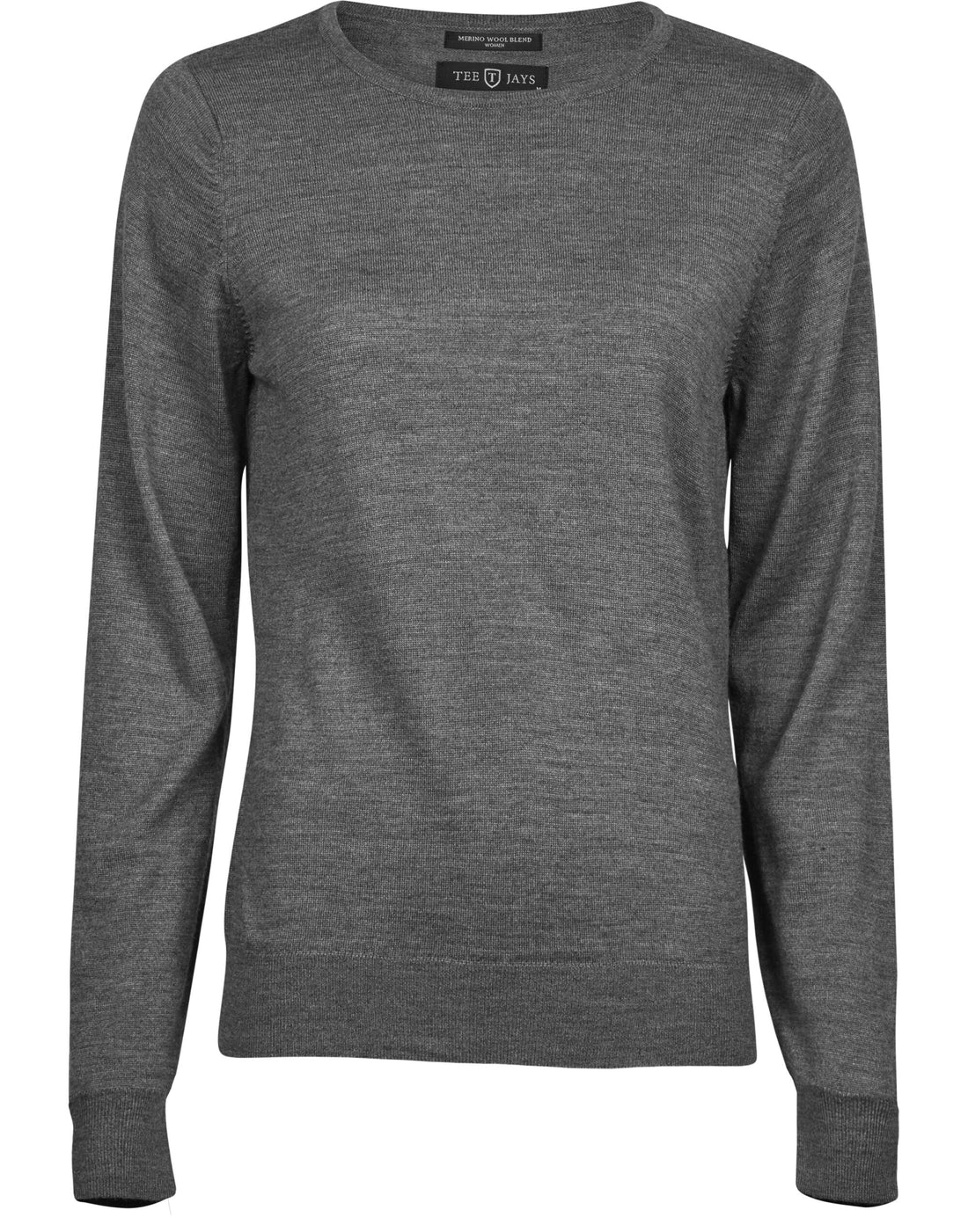 Tee Jays Womens Crew Neck Sweater TJ6006 - Grey Melange - Customisable Jumper
