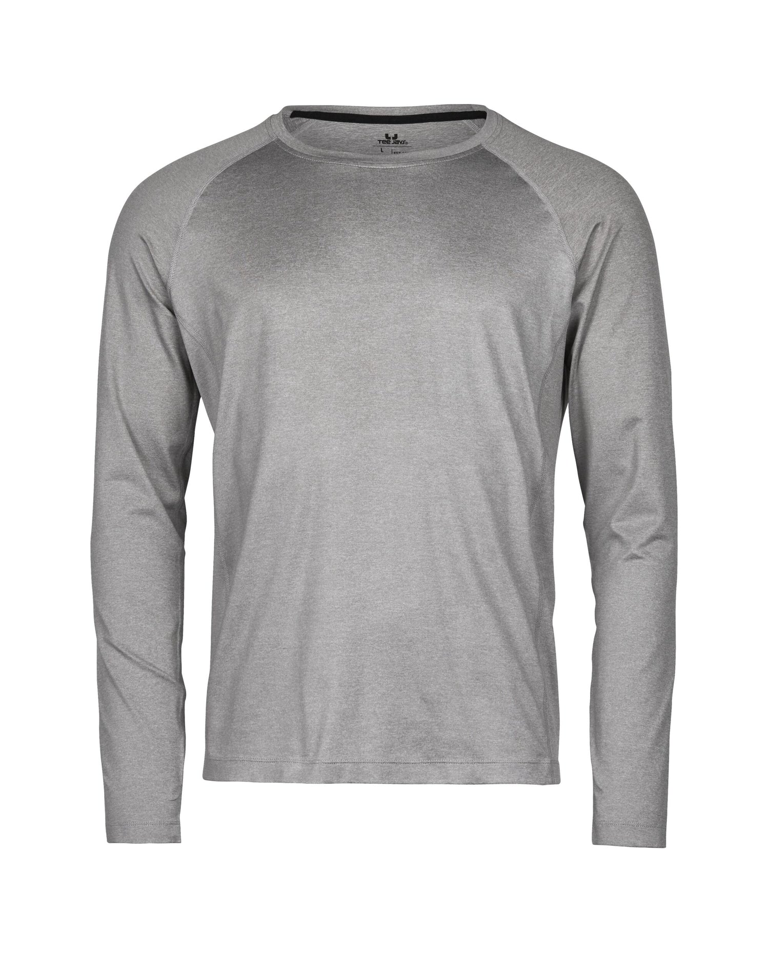 Tee Jays Long Sleeve Cooldry Tee TJ7022 - Grey Melange - Customisable T-Shirt