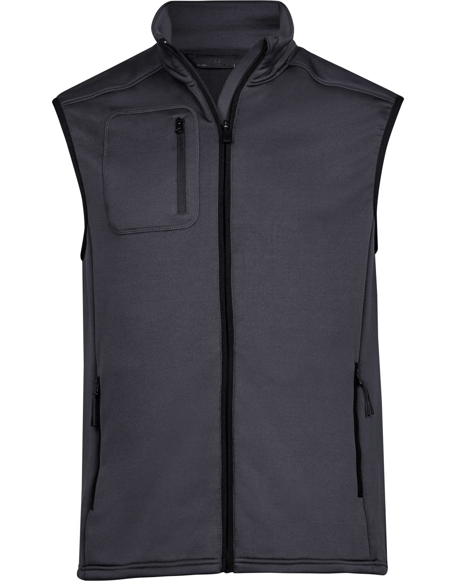 Tee Jays Mens Stretch Fleece Bodywarmer TJ9104 - Dark Grey - Customisable Bodywarmers