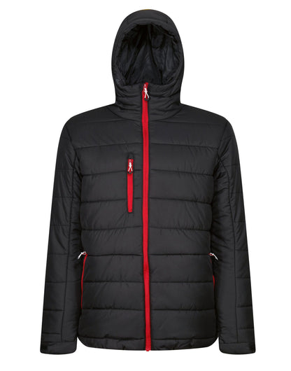 Regatta Professional Regatta Mens Navigate Thermal Jacket TRA241 - Black Classic Red - Customisable Jacket