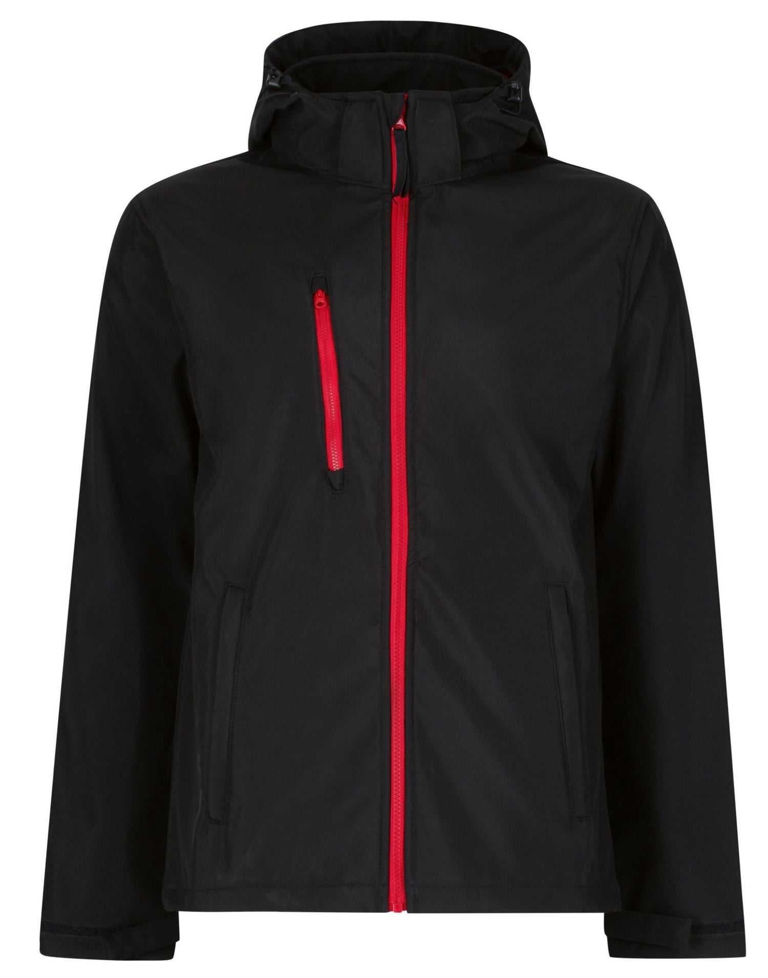 Regatta Professional Regatta Venturer Hooded Softshell tra701 - Black Red - Customisable Jacket