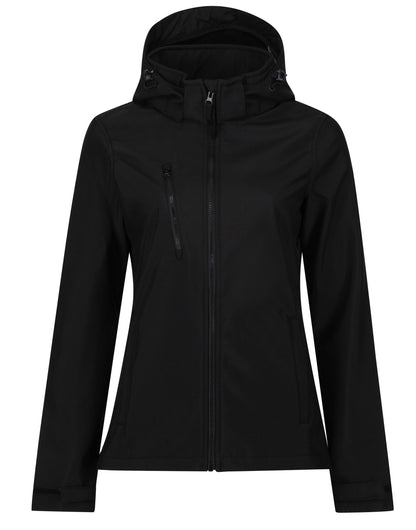 Regatta Professional Regatta Womens Venturer Hooded Softshell tra702 - Black Black - Customisable Jacket