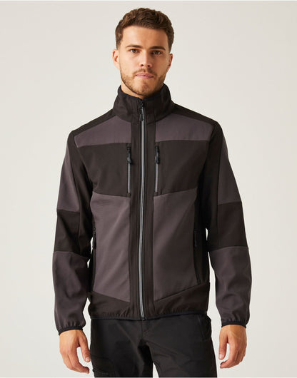 Regatta Professional Regatta E Volve Unisex 2 Layer Softshell tra753 - Ash Black - Customisable Jacket