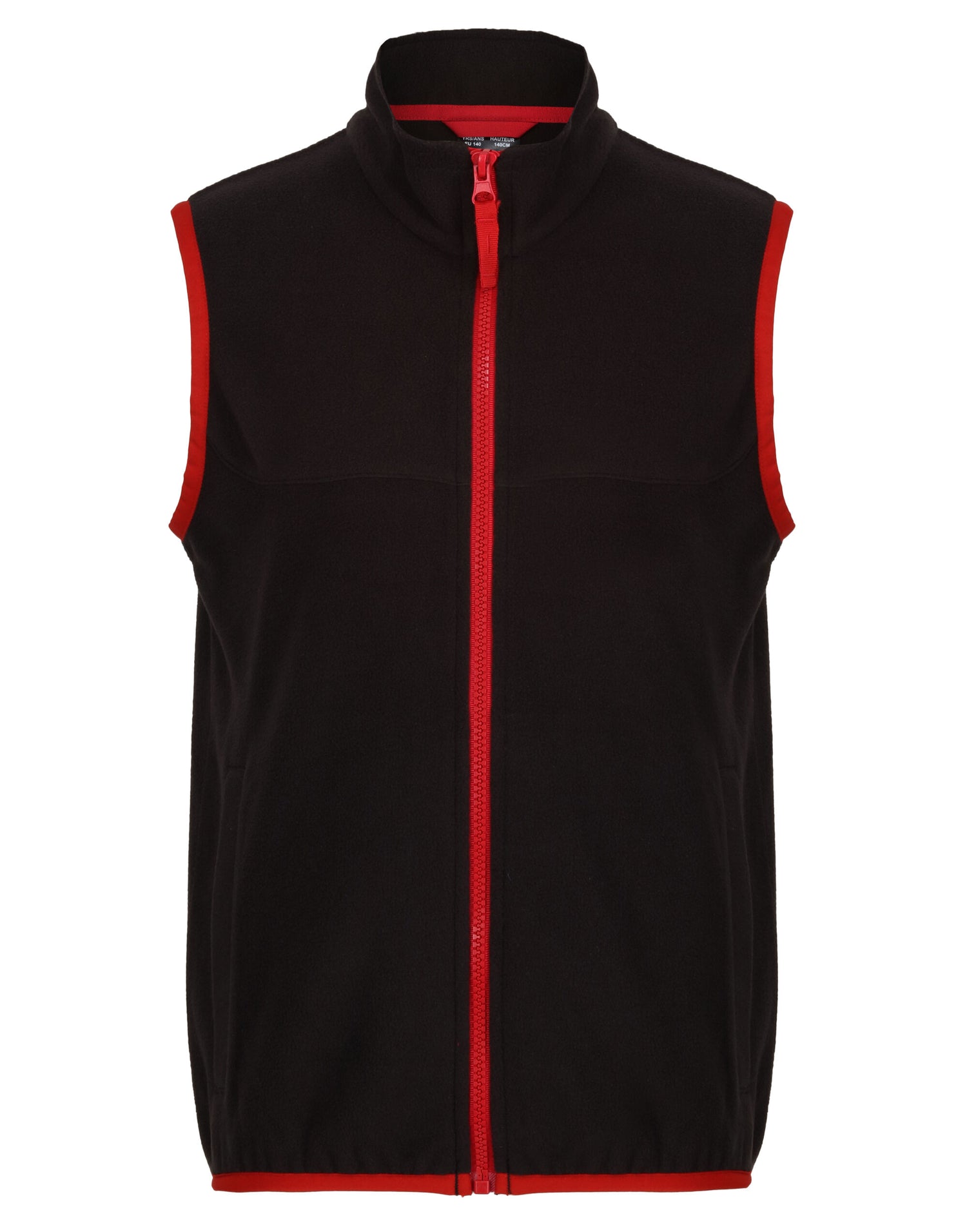 Regatta Junior Micro Fleece Bodywarmer TRA883 - Black Classic Red - Customisable Bodywarmers