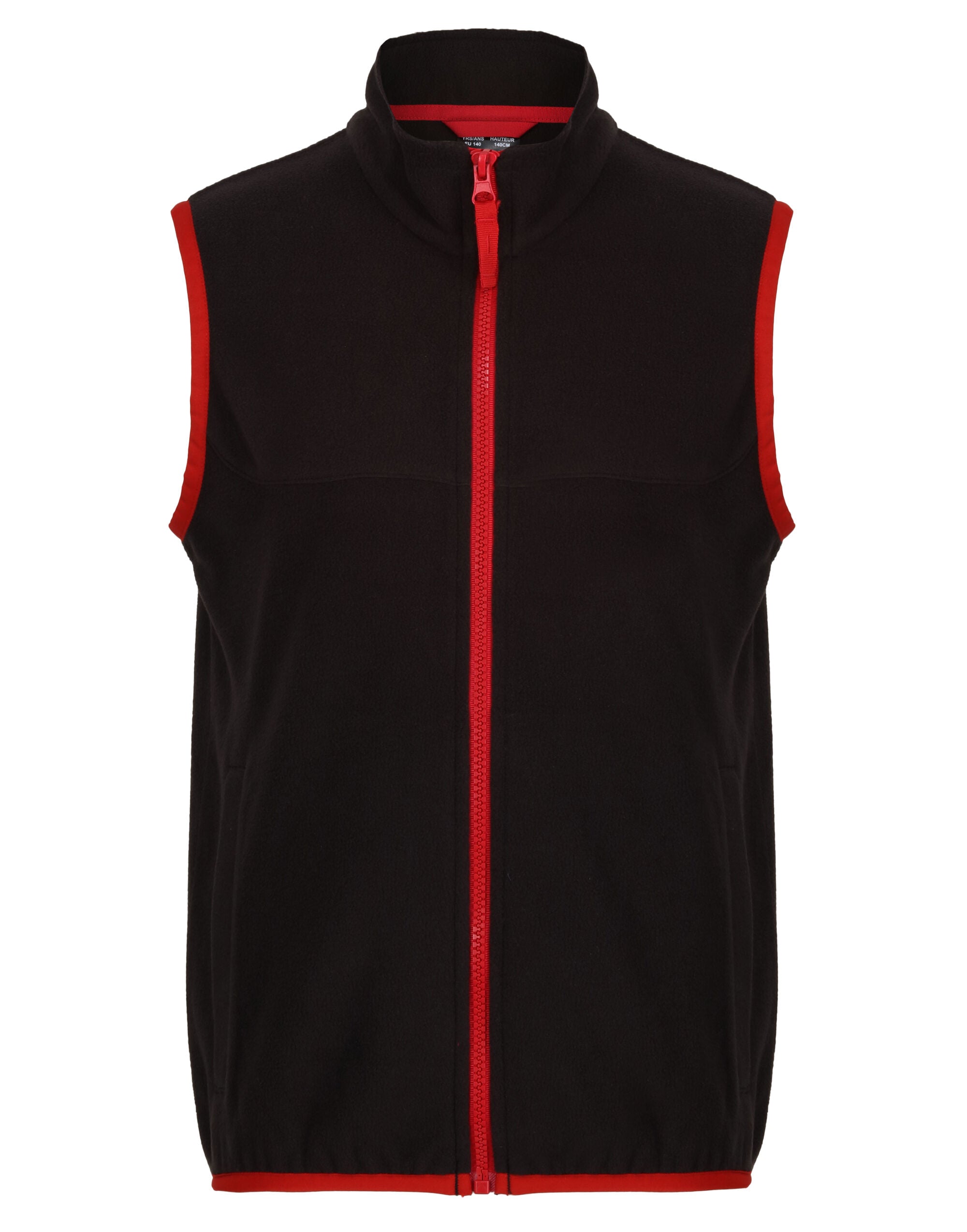 Regatta Junior Micro Fleece Bodywarmer TRA883 - Black Classic Red - Customisable Bodywarmers