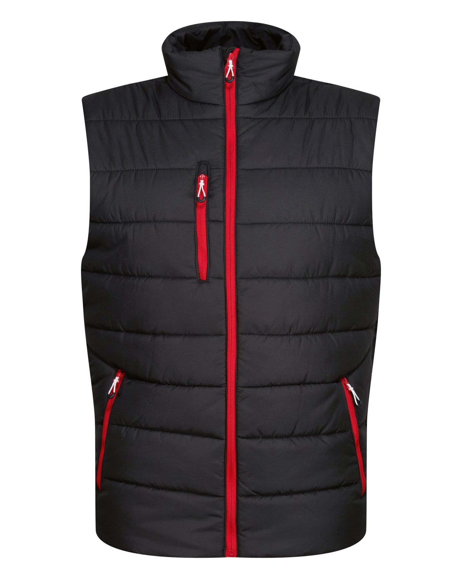 Regatta Professional Regatta Mens Navigate Thermal Bodywarmer TRA892 - Black Classic Red - Customisable Bodywarmers